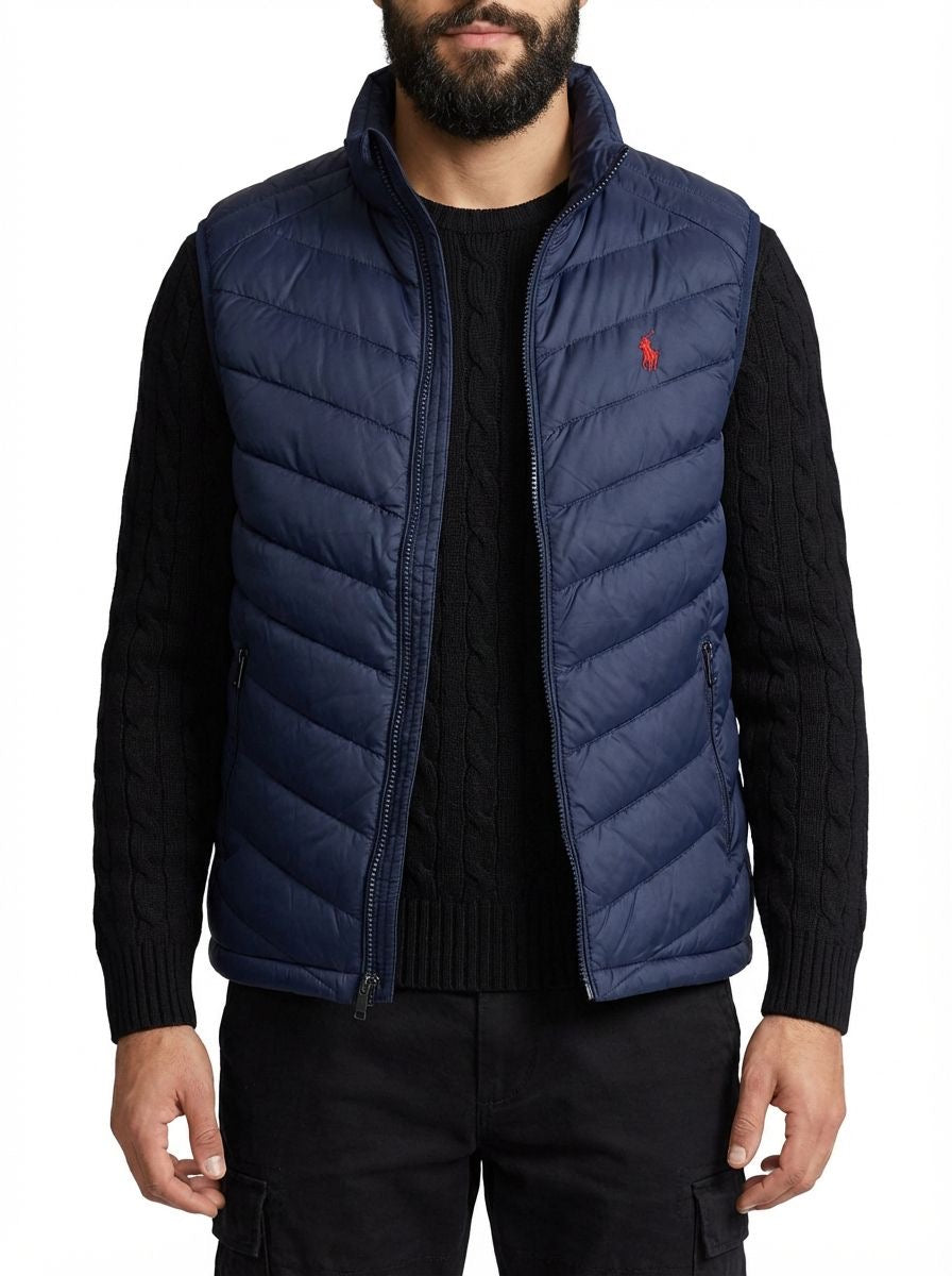 Colete RL Puffer City Heat - Azul Marinho