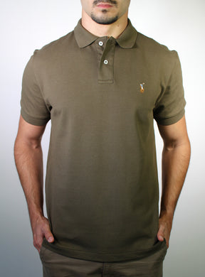 Camisa Gola Polo RL - Verde Oliva Small Pony Colorido