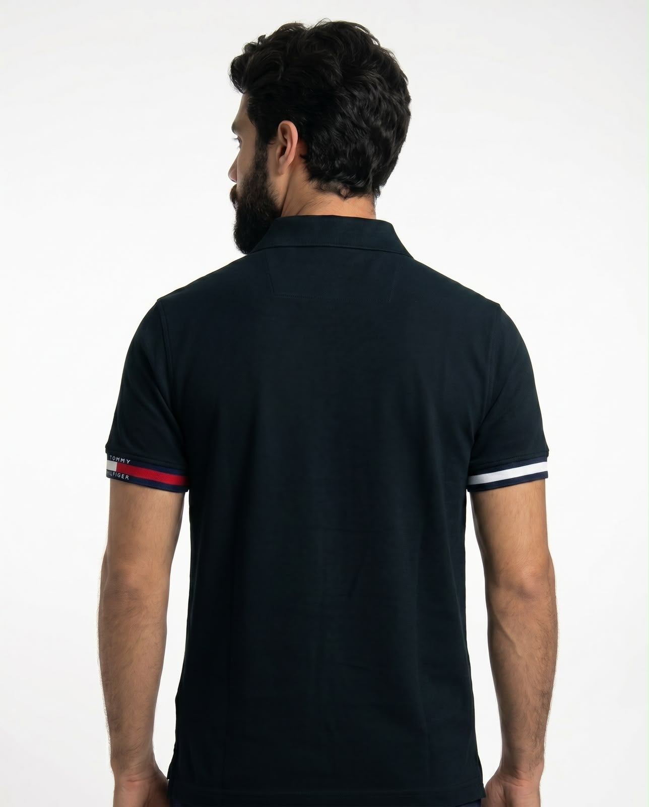 Camisa Gola Polo TH Sleeve Stripe - Preta