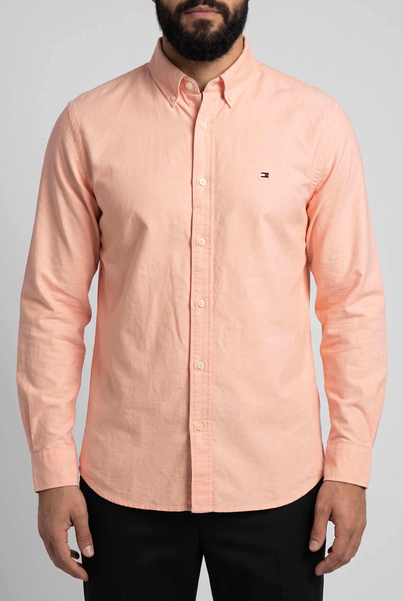 Camisa Social Lisa Manga Longa TH Classic  - Salmão
