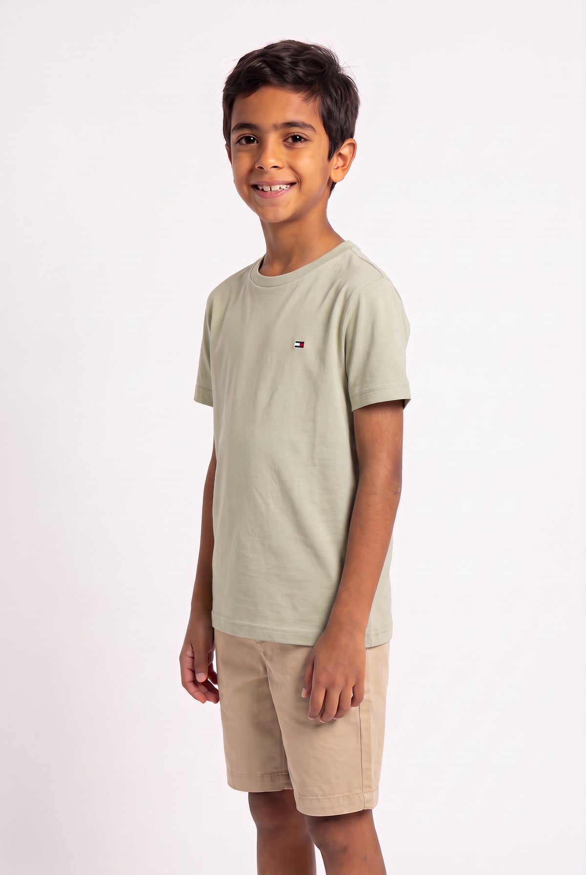 Camiseta TH Classic Nape Infantil - Areia