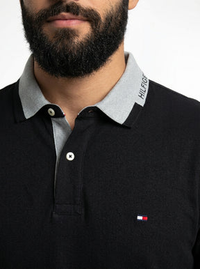 Camisa Gola Polo TH Trademark Contrast - Preta