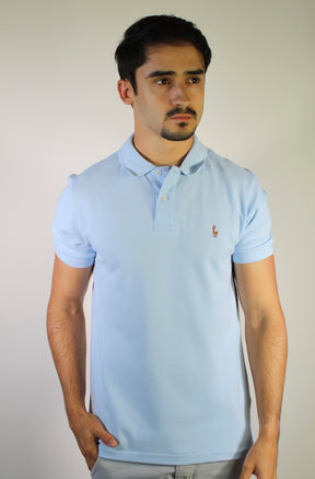 Camisa Gola Polo RL - Azul Claro Small Pony Colorido