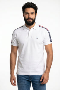 Camisa Gola Polo TH Legacy Shoulder Stripe - Branca