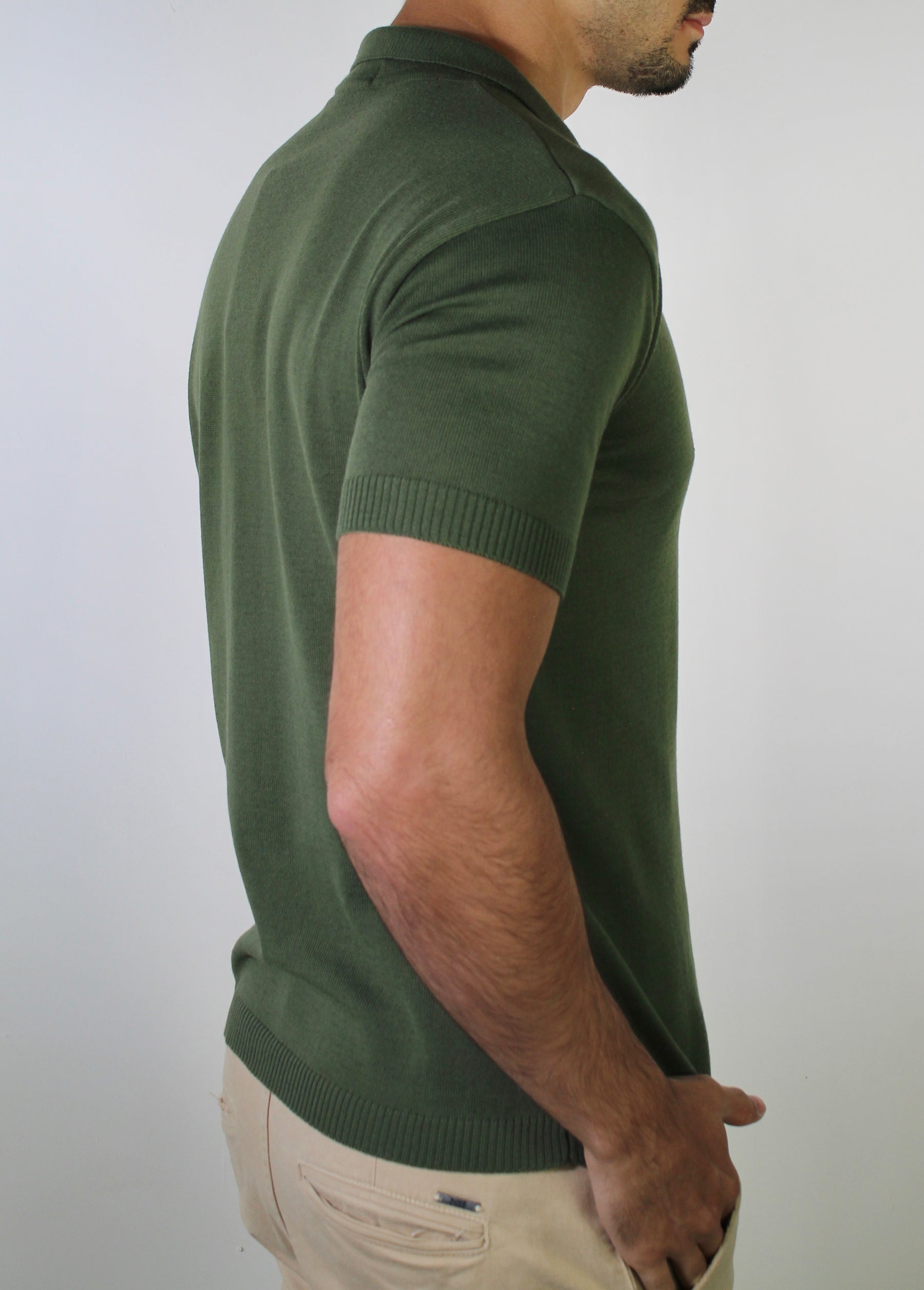 Camisa RL Polo Tricot Gola V - Verde Musgo
