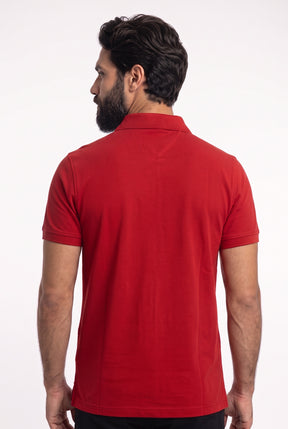 Camisa Gola Polo TH Statement Line - Vermelha