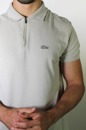 Camisa Gola Polo LCT Front Zipper - Areia