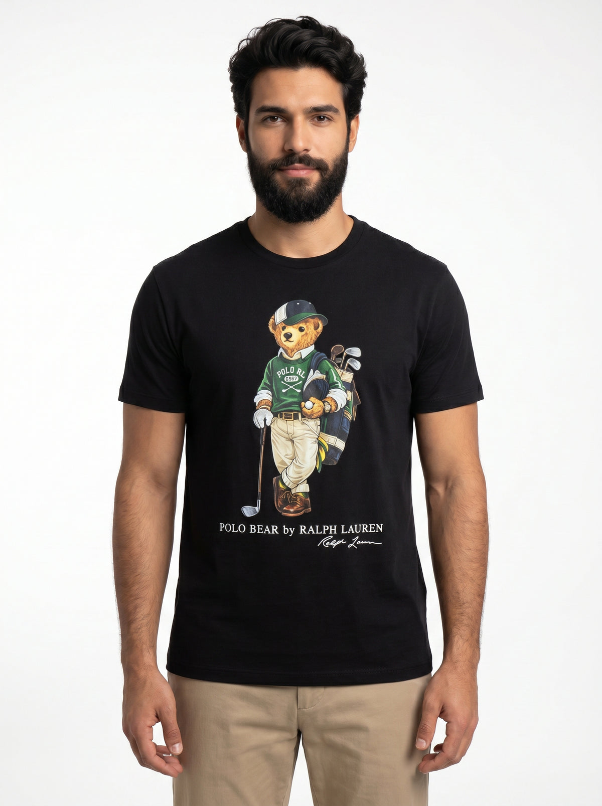 Camiseta RL Iconic Bear Golf Club - Preta