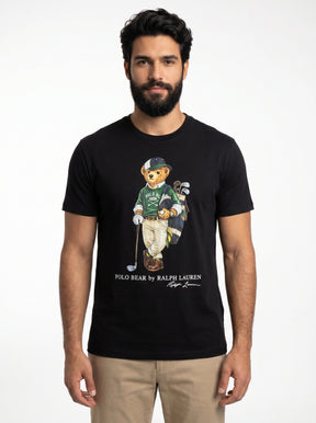 Camiseta RL Iconic Bear Golf Club - Preta