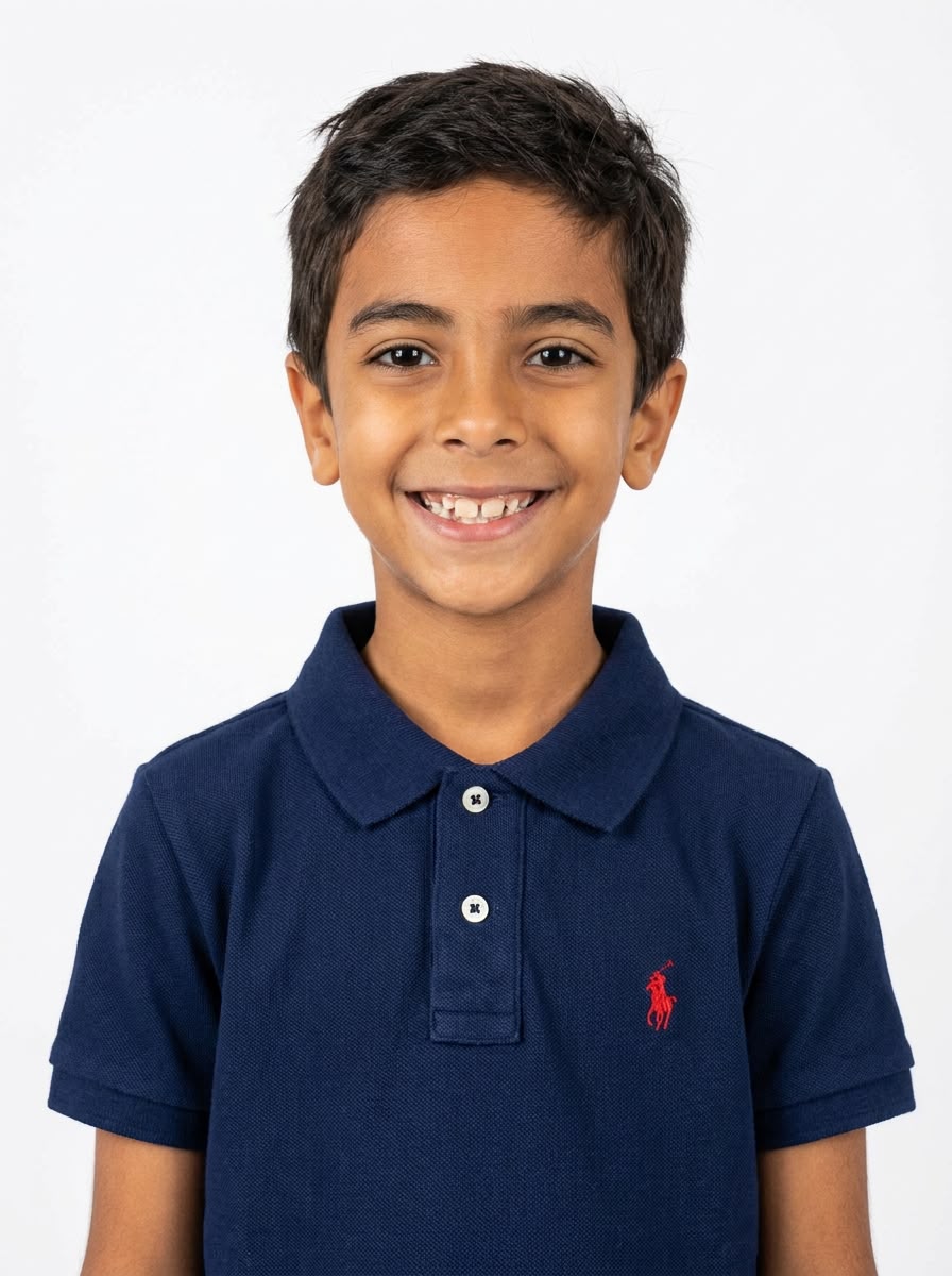 Camisa Gola Polo Infantil RL - Azul Marinho Small Pony Vermelho
