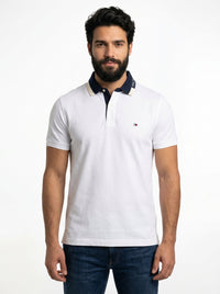 Camisa Gola Polo TH Trademark Contrast - Branca