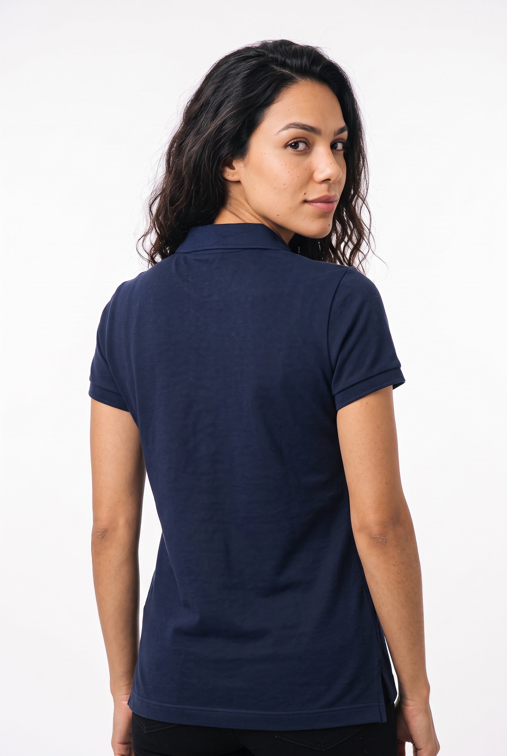 Gola Polo Feminina RL Palm Club - Azul Marinho Small Pony Vermelho