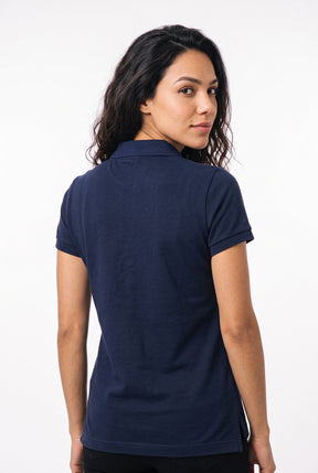 Gola Polo Feminina RL Palm Club - Azul Marinho Small Pony Vermelho