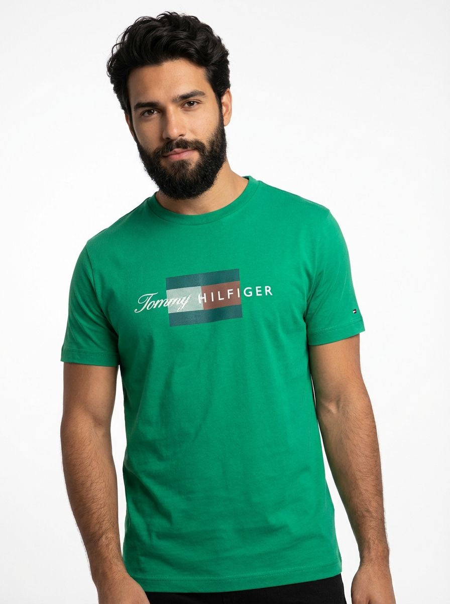 Camiseta TH Grid Flag Urban Concept - Verde Bandeira