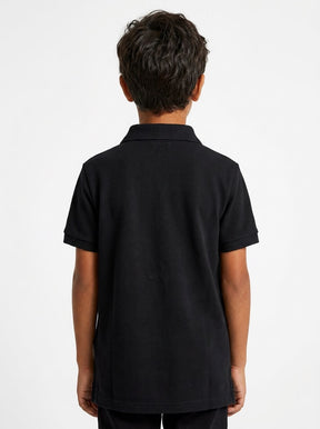Camisa Gola Polo Infantil RL - Preta Small Pony Vermelho