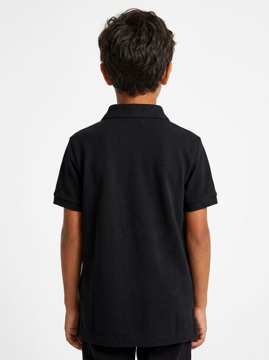 Camisa Gola Polo Infantil RL - Preta Small Pony Vermelho
