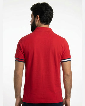 Camisa Gola Polo TH Sleeve Stripe - Vermelha