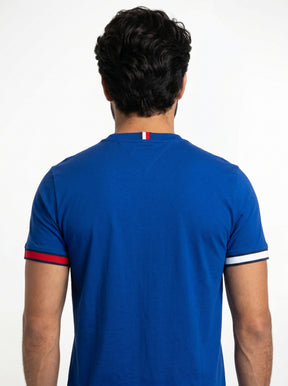 Camiseta TH Minimalist Sleeve Stripe - Azul Royal