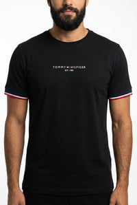 Camiseta TH Est. 1985 Band Sleeve - Preta