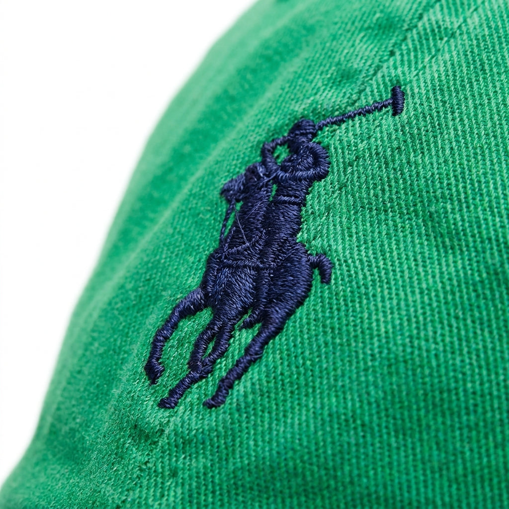 Boné Polo RL Classic - Verde Bandeira Small Pony Azul Marinho