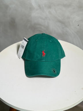 Boné Polo RL Classic - Verde Folha Small Pony Vermelho