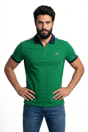 Camisa Gola Polo LCT Legacy Contrast Zip - Verde