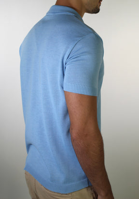 Camisa RL Polo Tricot Gola V - Azul Bebê