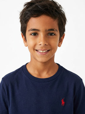 Camiseta RL Classic Infantil - Azul Marinho Small Pony Vermelho