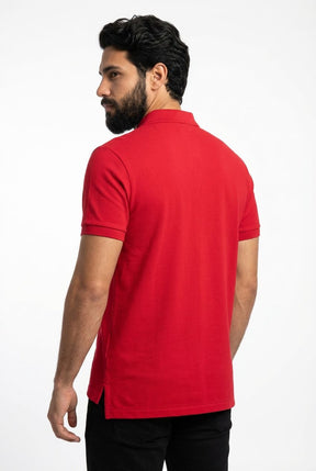 Camisa Gola Polo RL - Vermelha Small Pony Azul