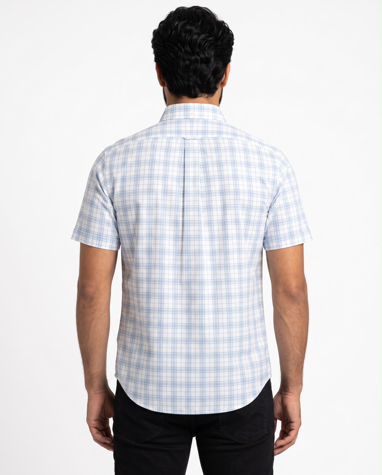 Camisa Manga Curta RL - Newcastle Check Xadrez Azul