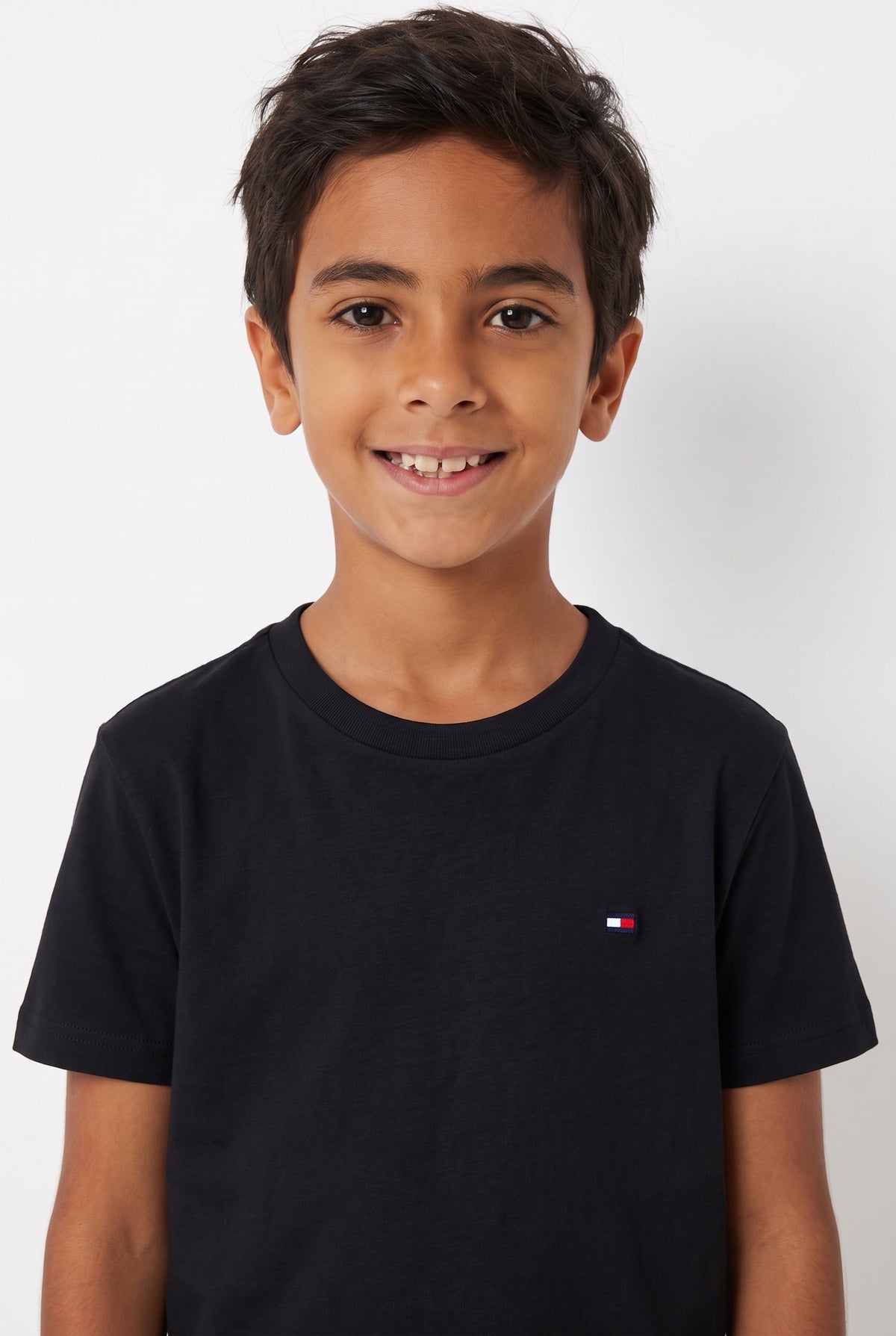 Camiseta TH Classic Nape Infantil - Preta