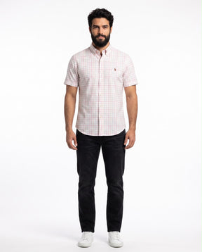 Camisa Manga Curta RL - Brighton Check Xadrez Rosa