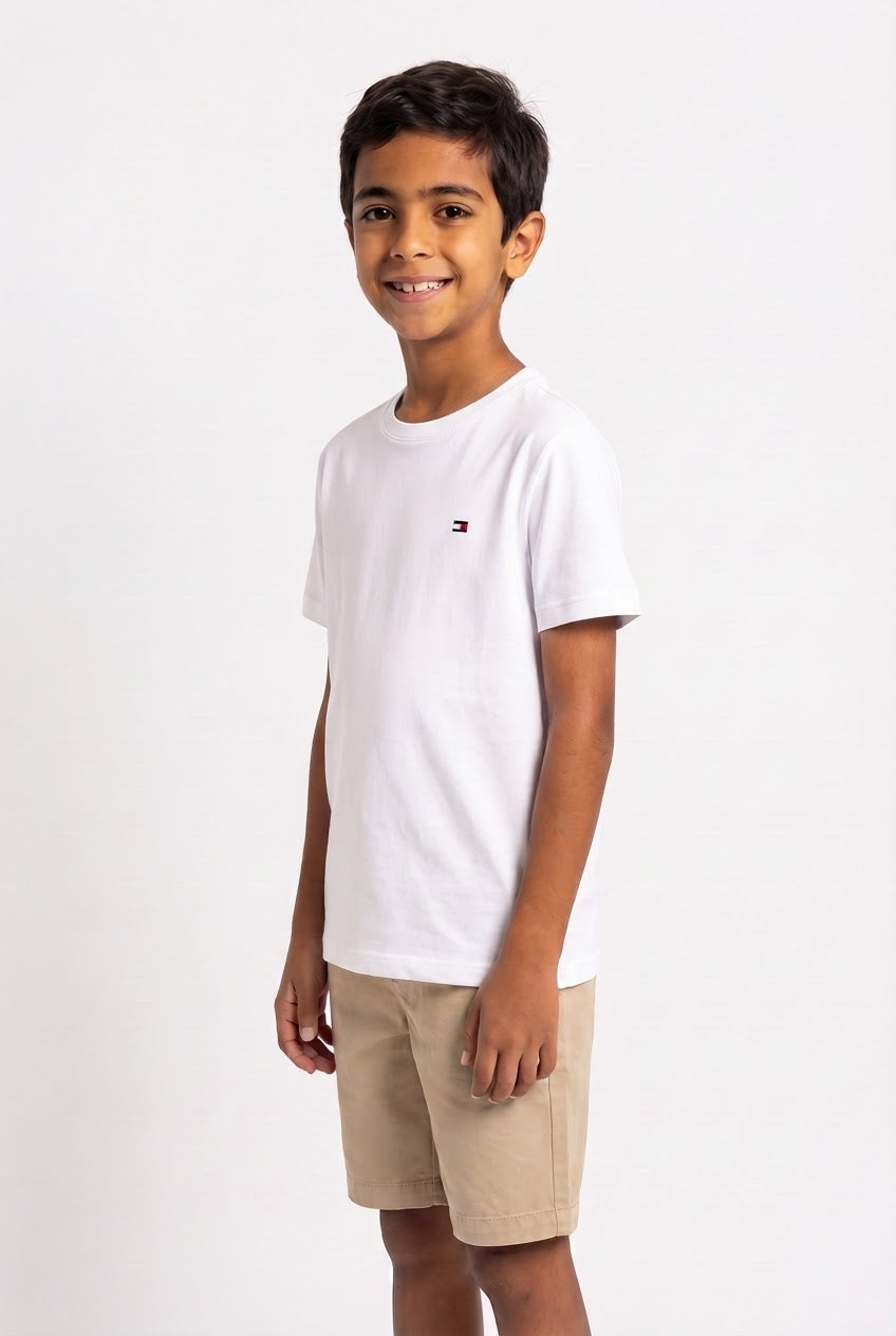 Camiseta TH Classic Nape Infantil - Branca