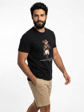 Camiseta RL Iconic Bear Polo Club - Preta
