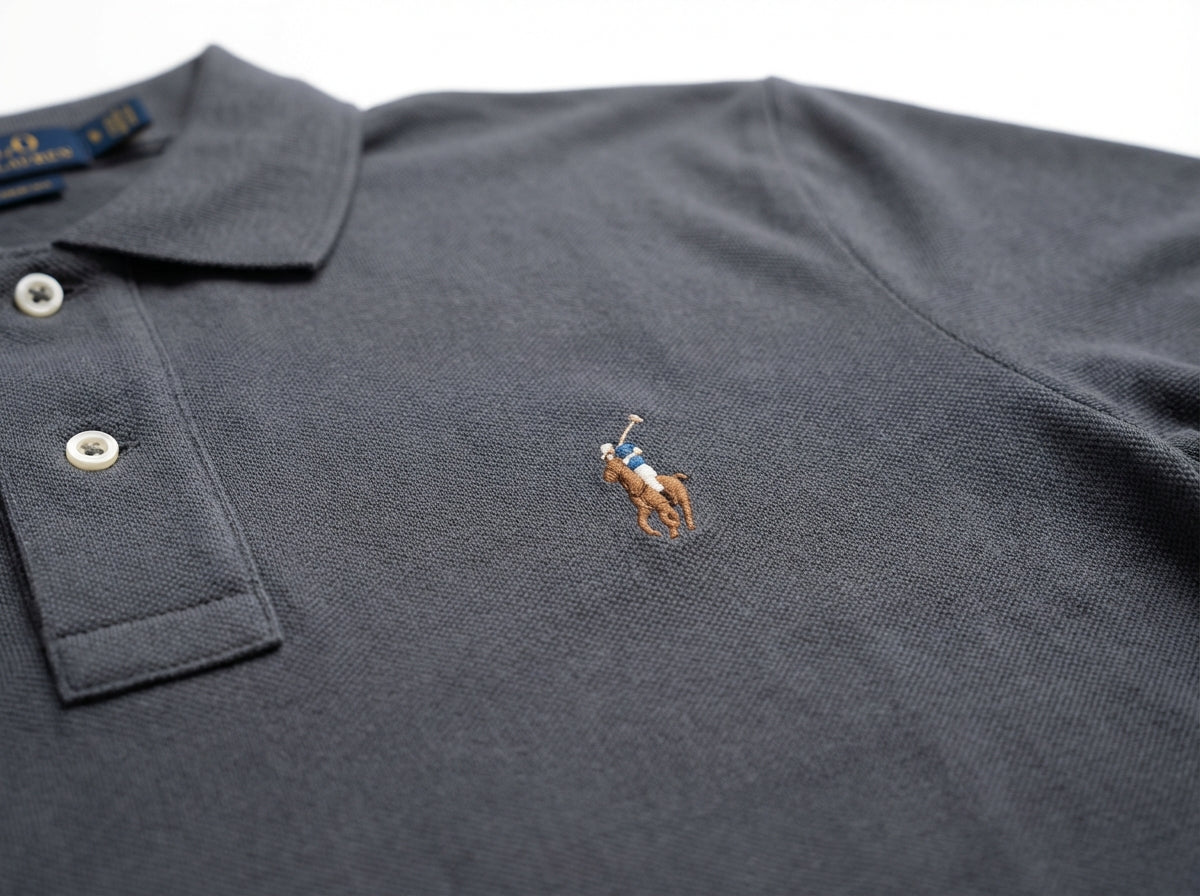 Camisa Gola Polo RL - Chumbo Small Pony Colorido