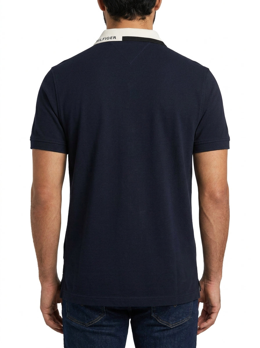 Camisa Gola Polo TH Trademark Contrast - Azul Marinho