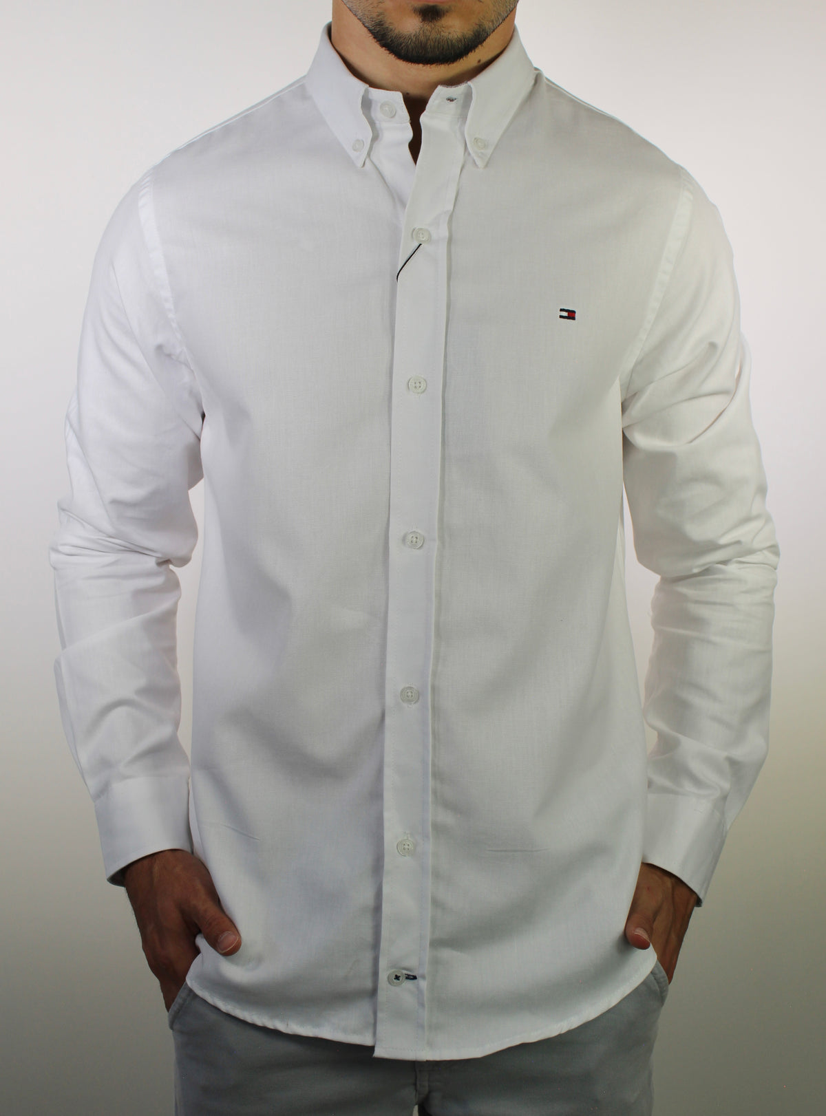 Camisa Social Lisa Manga Longa TH Classic  - Branca