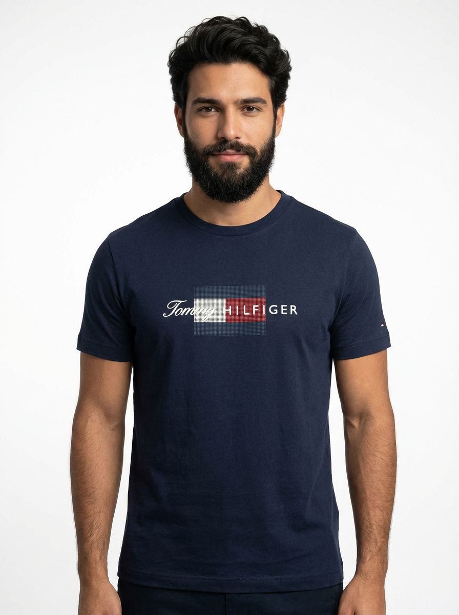 Camiseta TH Grid Flag Urban Concept - Azul Marinho