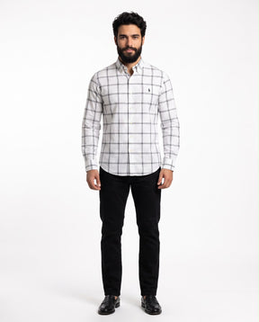Camisa RL Manga Longa - Richmond Grid Xadrez Preto