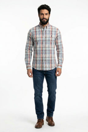 Camisa Social RL Manga Longa - Xadrez Grid Vintage