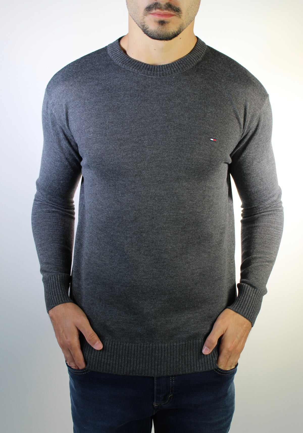 Suéter Masculino TH - Chumbo Mescla