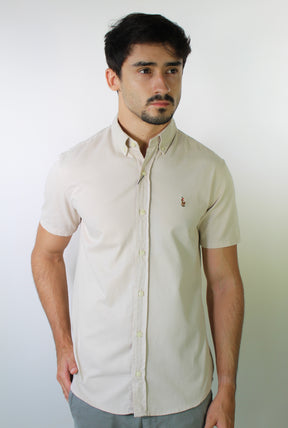 Camisa Social Manga Curta RL - Areia