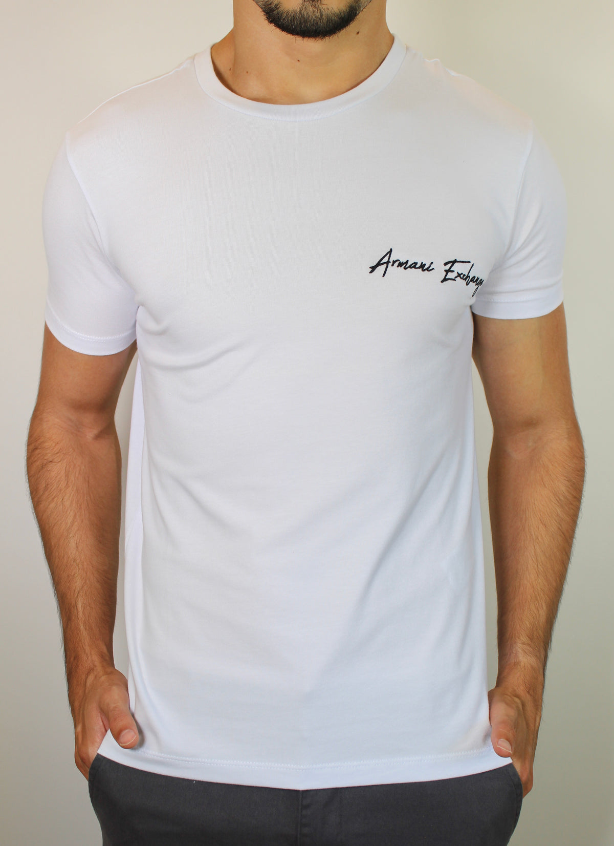 Camiseta AX Signature Logo - Branca