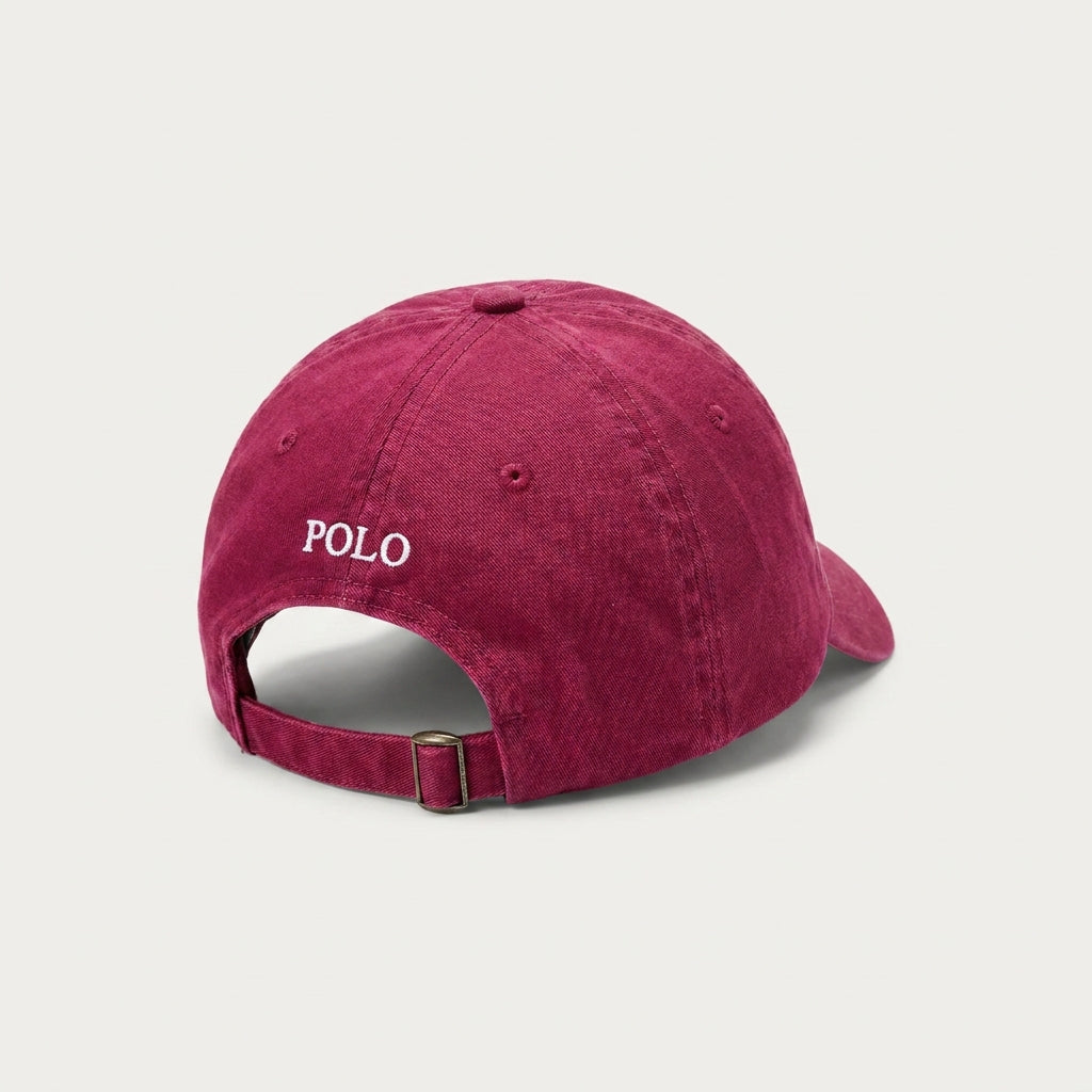 Boné Polo RL Classic - Marsala Small Pony Branco