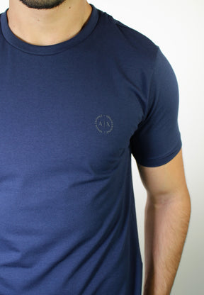 Camiseta AX Round Side Logo - Azul Marinho