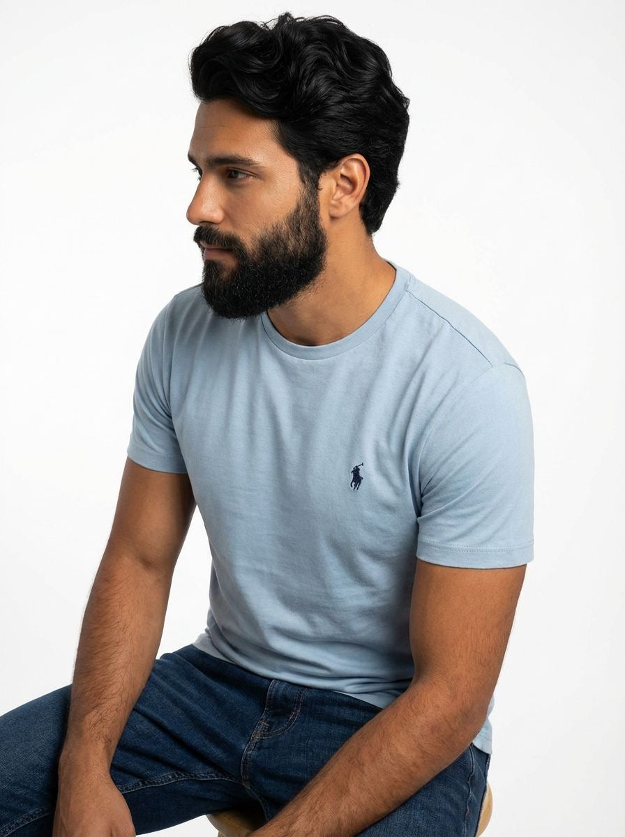 Camiseta RL Icon Classic - Azul Acinzentado