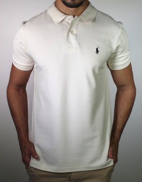Camisa Gola Polo RL - Bege Small Pony Marrom
