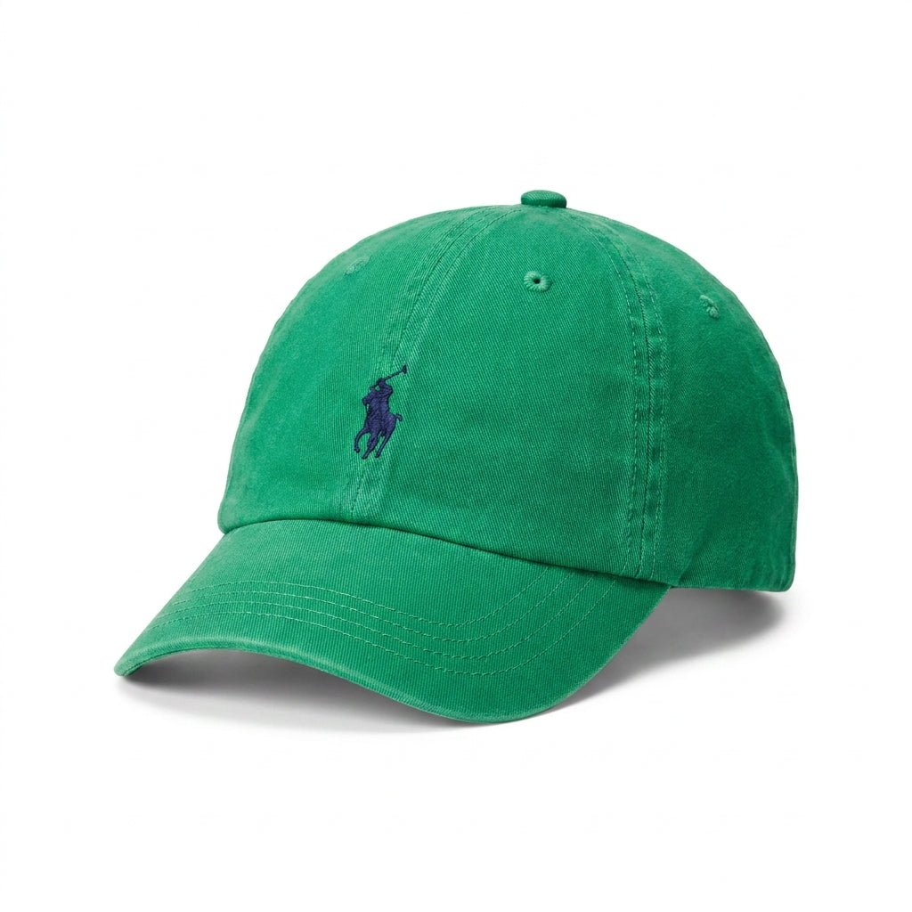 Boné Polo RL Classic - Verde Bandeira Small Pony Azul Marinho