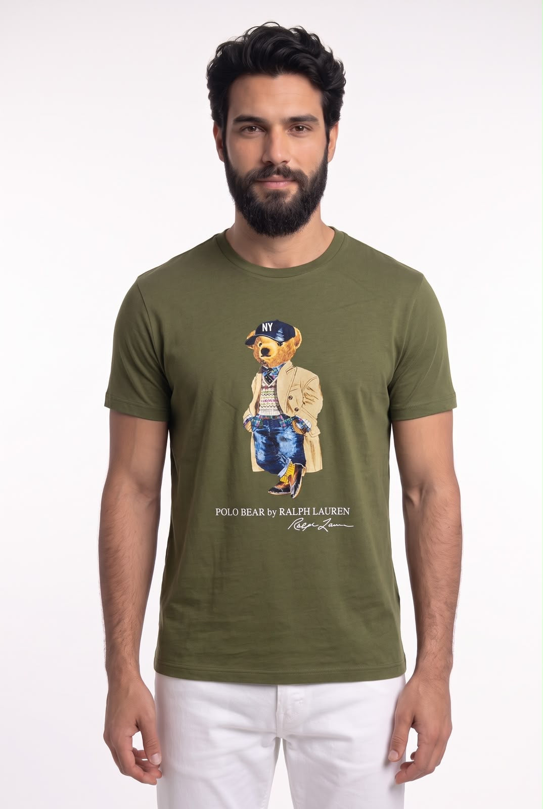 Camiseta RL Madison Avenue Bear - Verde Musgo