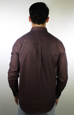 Camisa Social Lisa Manga Longa TH Classic  - Berinjela Mescla